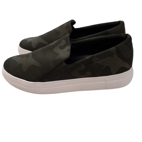 Vince Camuto Shoes Sneakers Womens 9M 40 Slip On Korli 2 Camo Green Platform - Picture 3 of 7